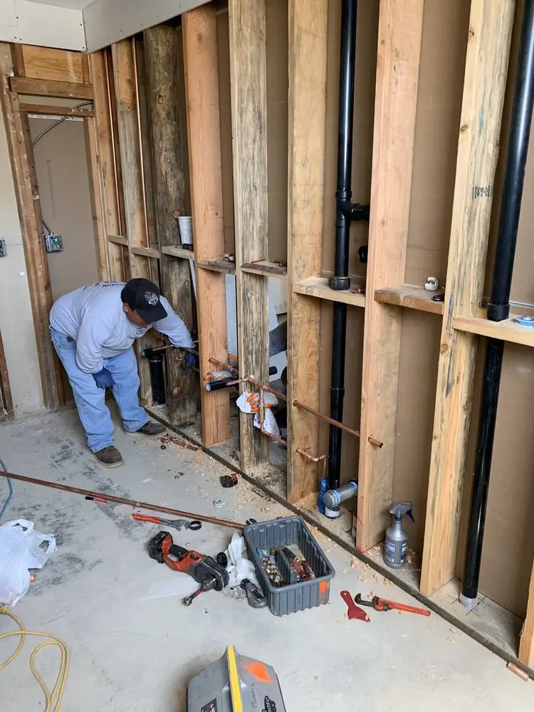 Commercial rough-in plumbing for Water Heater Replacement in East Davis